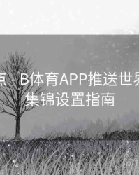 功能盘点 - B体育APP推送世界杯进球集锦设置指南