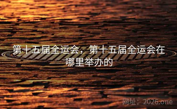第十五届全运会，第十五届全运会在哪里举办的