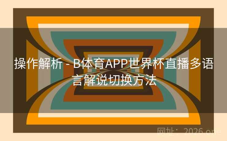 操作解析 - B体育APP世界杯直播多语言解说切换方法