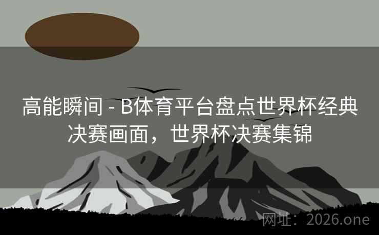 高能瞬间 - B体育平台盘点世界杯经典决赛画面，世界杯决赛集锦