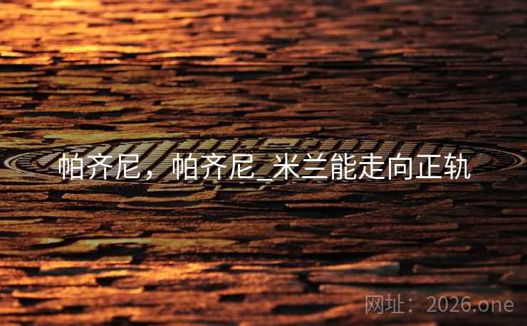 帕齐尼，帕齐尼_米兰能走向正轨